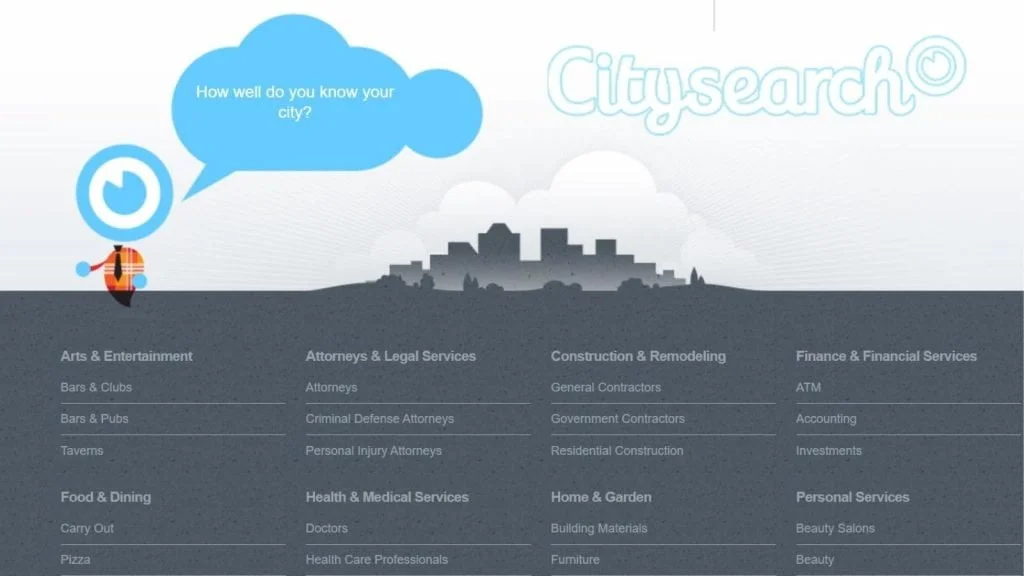 City Search directory for local businesses