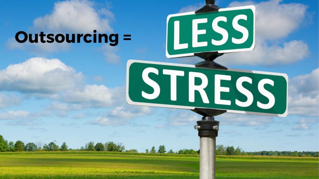 an outsourced worker has less stress