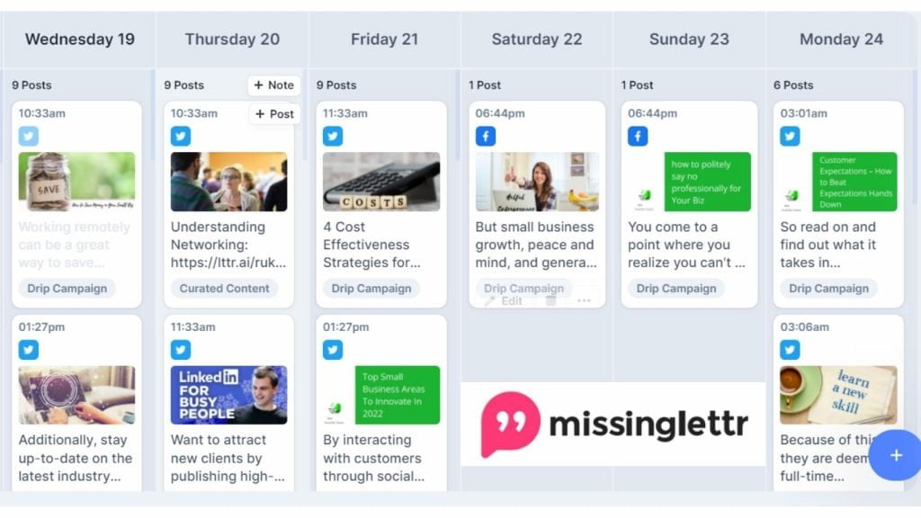 a calendar of social media marketing campaigns