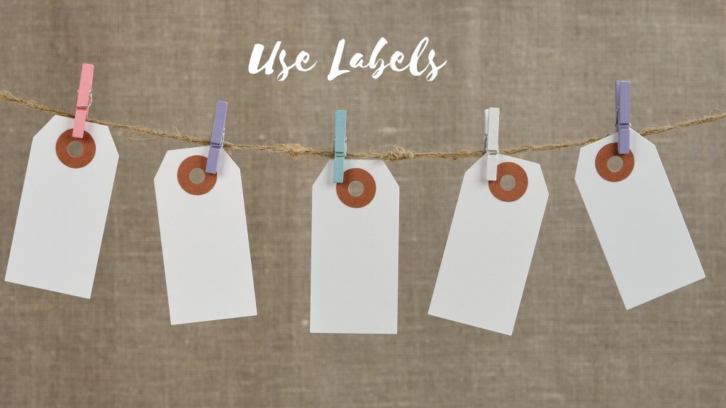 use labels for your office relocation