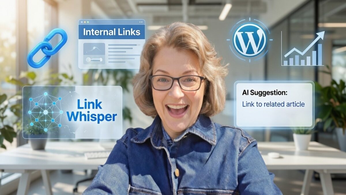 Lisa Sicard sharing about the Link Whisper plugin on Small Biz Tipster.