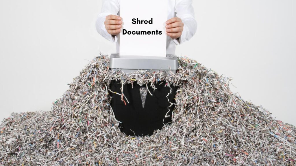 shred paper for remote work security