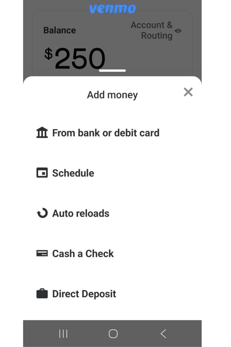 how to add funds to your venmo account