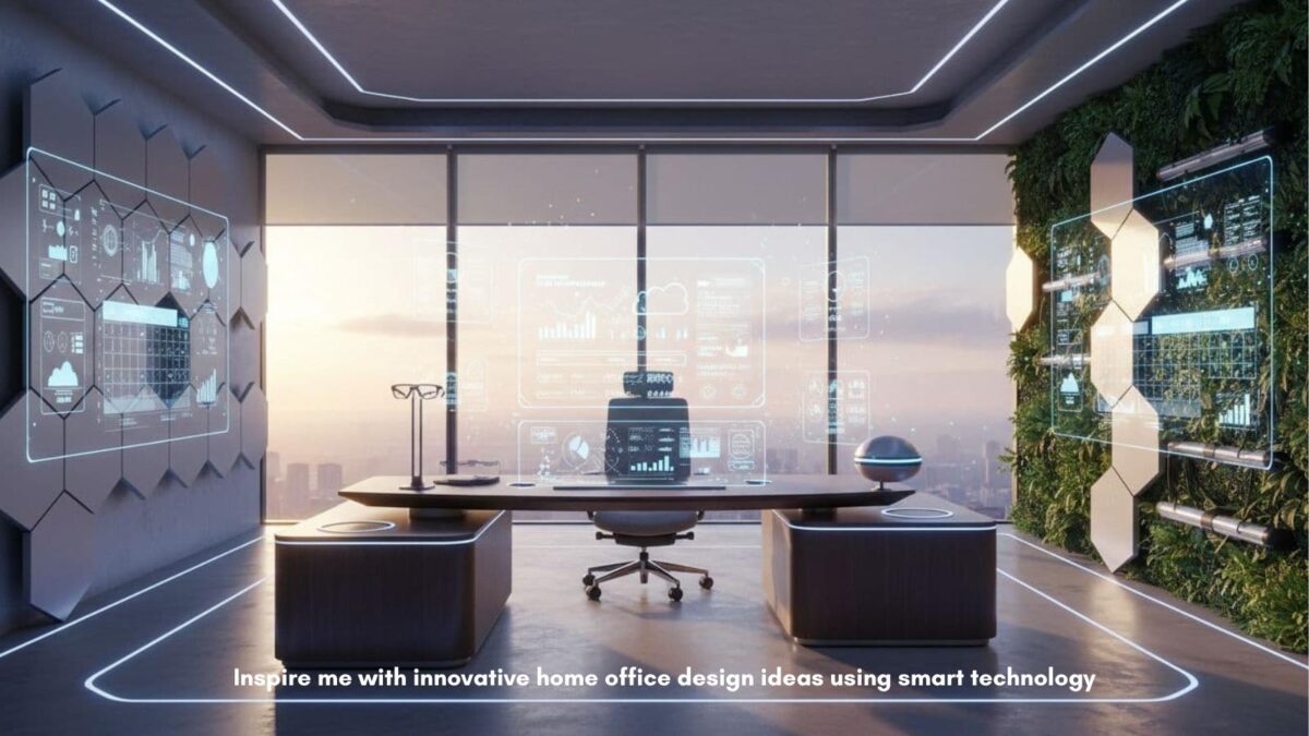 Inspire me with innovative home office design ideas using smart technology