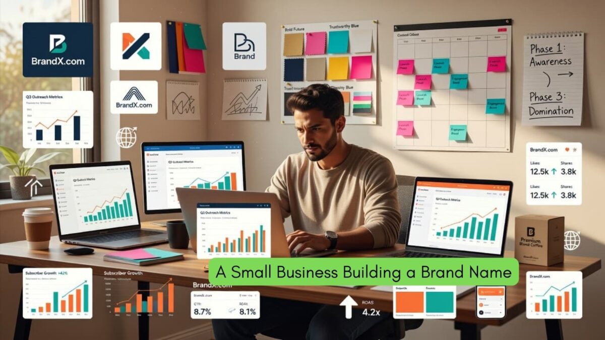 A solopreneur running a small business and building a brand name for it.