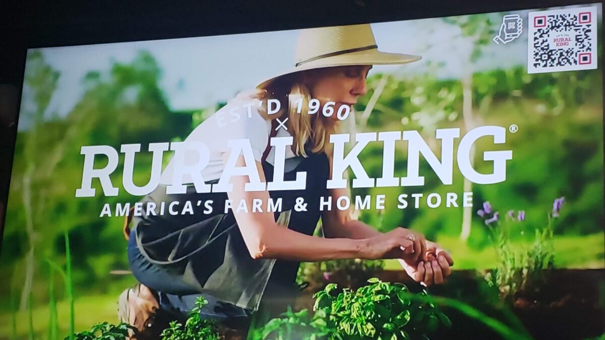 Rural King billboard with QR code for smart marketing.