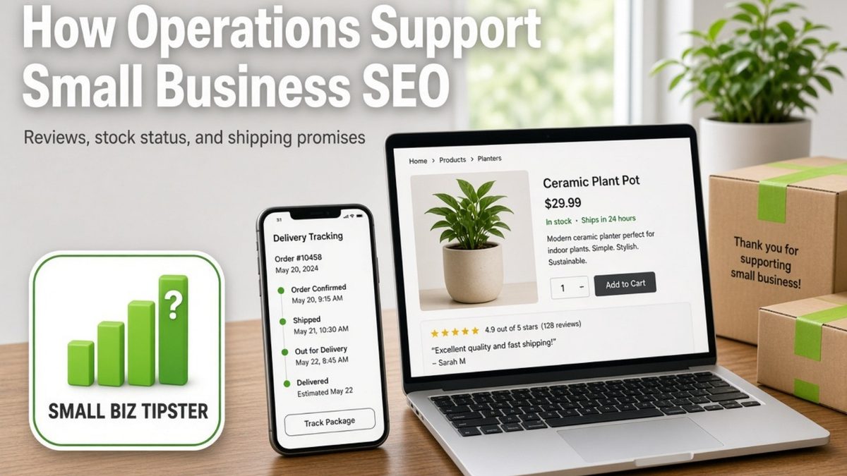 How operations support small business SEO with honest stock status, shipping promises, and reviews — Small Biz Tipster