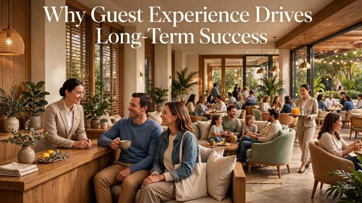 why guest experience matters with a roomful of people